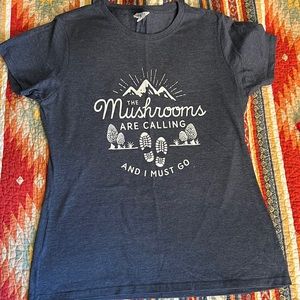 Mushrooms Are Calling Fitted Tee
